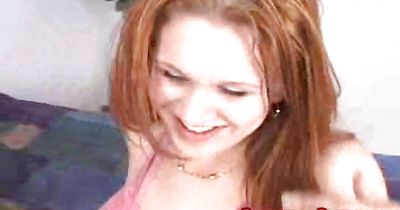 Sexy redhead girl Mona is eager to ride a stiff chili dog