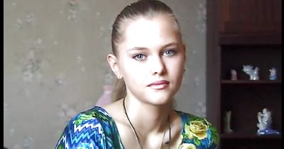 Beautiful sweetie caresses twat