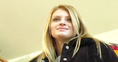 Extraordinary blonde maiden Kelly got fucked in many positions until she started moaning loud from pleasure