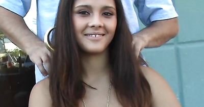 Boyfriend descends in latin Gina Lopez's box for a hot fuck