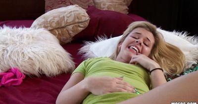 Racy young Elizabeth Bentley is bent over the counter and intensely pounded