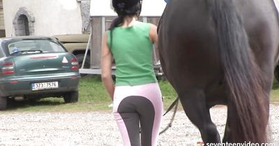 Wanton Lucy Q has her big soft natural hooters groped