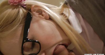 Aphrodisiac blonde Alica impales her snatch on a hard fang